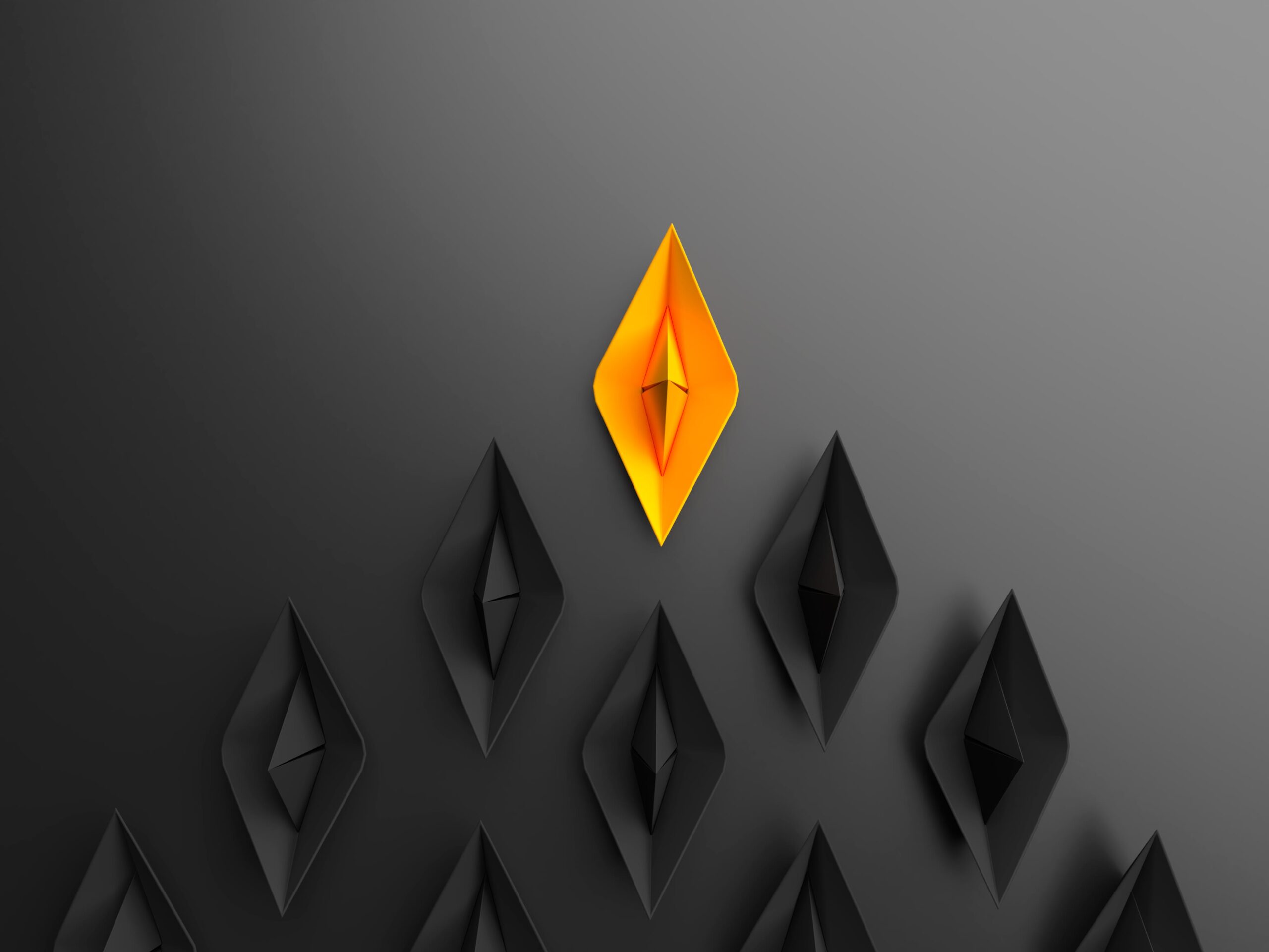 orange origami boat