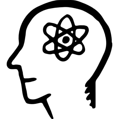 Drawing of Atom Inside Human Head