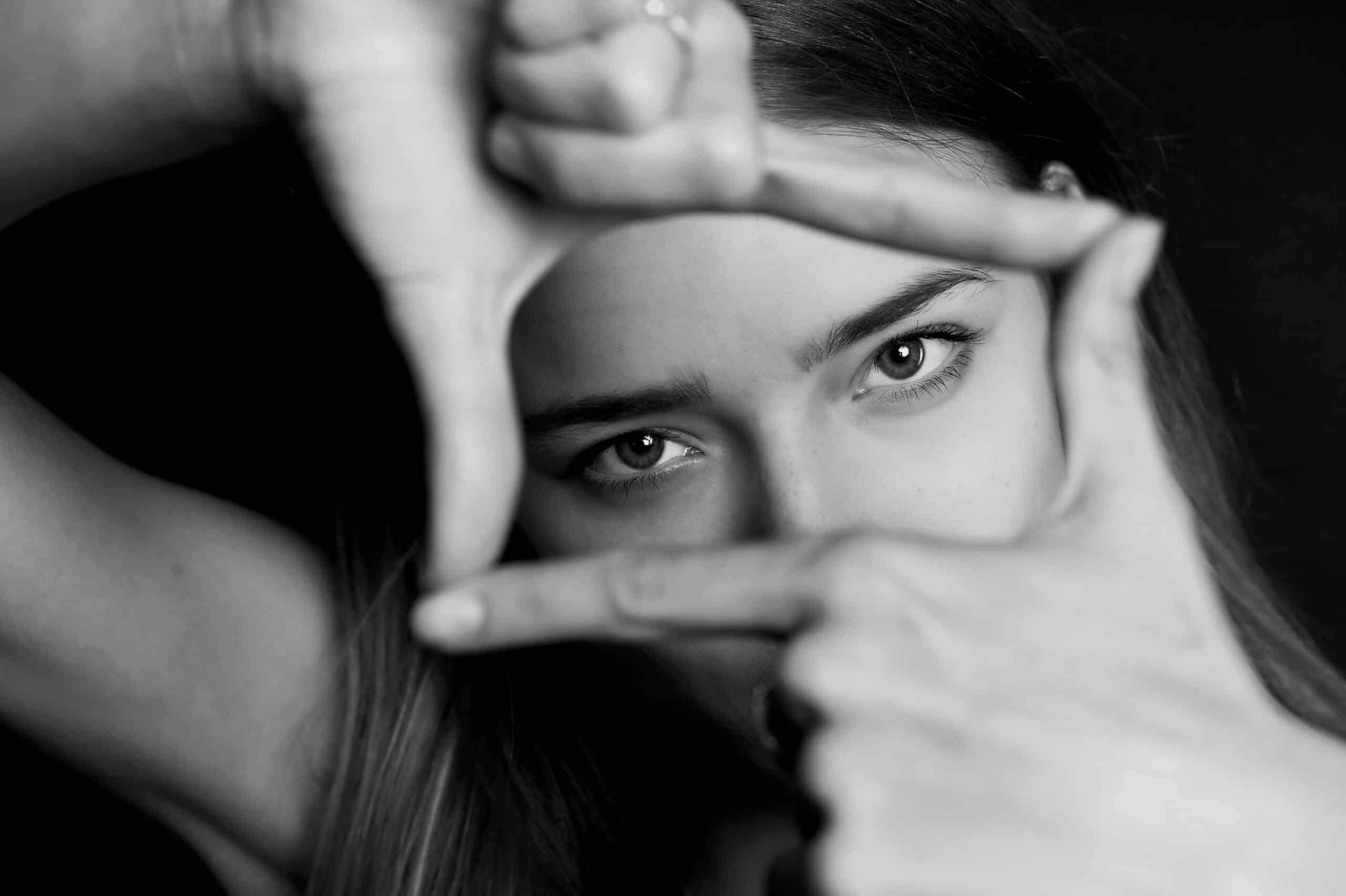 woman making finger