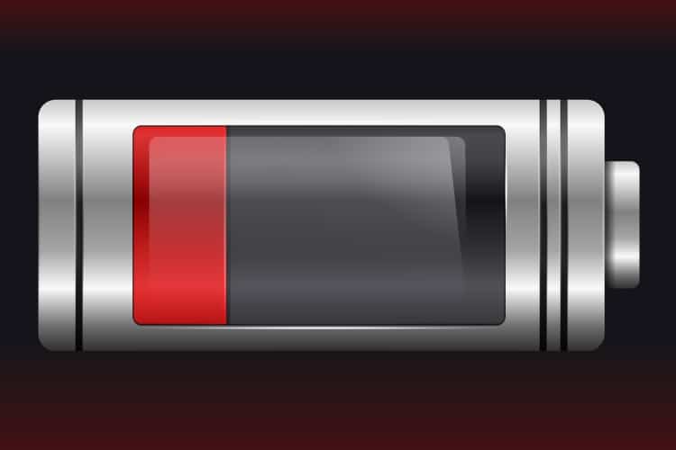 battery nearly empty